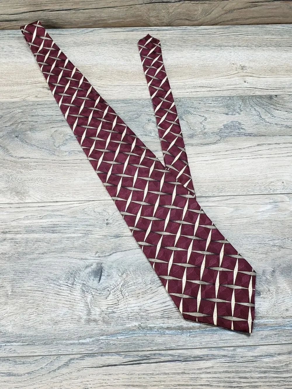 Zylos George Machado 100% Imported Silk Maroon Necktie